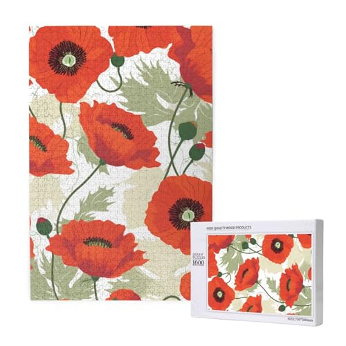 Blumenmuster, bedrucktes Puzzle mit Aufbewahrungsbox, Holzpuzzle für Erwachsene und Kinder, 1000 Teile, Familienspaß, dekoratives Spiel Blumenmuster, bedrucktes Puzzle mit Aufbewahrungsbox, Holzpuzzle für Erwachsene und Kinder, 1000 Teile, Familienspaß, dekoratives Spiel von WPUTY