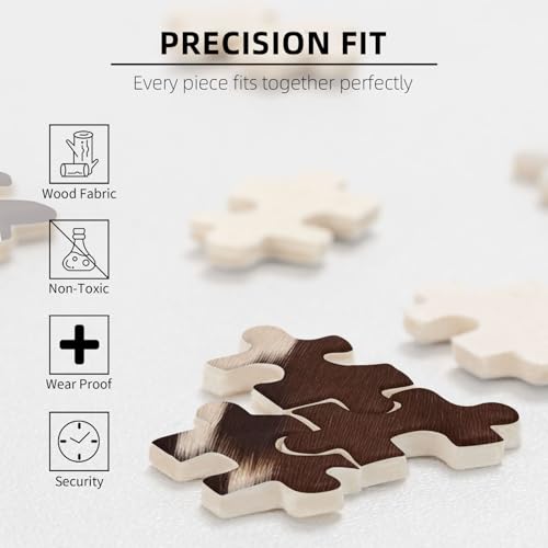 Braunes Rindsleder bedrucktes Puzzle mit Aufbewahrungsbox, Holzpuzzle für Erwachsene und Kinder, 300 Teile Familienspaß, dekoratives Spiel Braunes Rindsleder bedrucktes Puzzle mit Aufbewahrungsbox, Holzpuzzle für Erwachsene und Kinder, 300 Teile Familienspaß, dekoratives Spiel von WPUTY