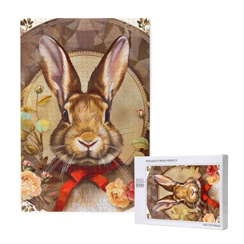 Bunny Rosette Printed Jigsaw Puzzle with Storage Box, Wooden Puzzle for Adults and Kids, 1000 Pieces Family Fun Decorative Game Bunny Rosette Printed Jigsaw Puzzle with Storage Box, Wooden Puzzle for Adults and Kids, 1000 Pieces Family Fun Decorative Game von WPUTY