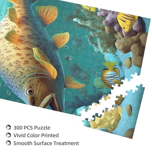 Bunte Fische unter dem Meer, gedrucktes Puzzle mit Aufbewahrungsbox, Holzpuzzle für Erwachsene und Kinder, 300 Teile, Familienspaß, dekoratives Spiel Bunte Fische unter dem Meer, gedrucktes Puzzle mit Aufbewahrungsbox, Holzpuzzle für Erwachsene und Kinder, 300 Teile, Familienspaß, dekoratives Spiel von WPUTY