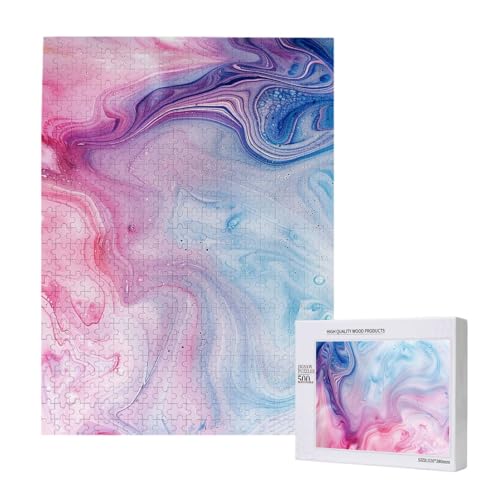 Buntes Marmor-Kunst-Puzzle mit Aufbewahrungsbox, Holzpuzzle für Erwachsene und Kinder, 500 Teile, Familienspaß, dekoratives Spiel Buntes Marmor-Kunst-Puzzle mit Aufbewahrungsbox, Holzpuzzle für Erwachsene und Kinder, 500 Teile, Familienspaß, dekoratives Spiel von WPUTY
