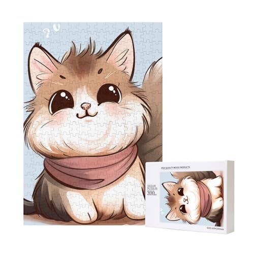 Cartoon Katze 1 gedrucktes Puzzle mit Aufbewahrungsbox, Holzpuzzle für Erwachsene und Kinder, 300 Teile Familienspaß, dekoratives Spiel Cartoon Katze 1 gedrucktes Puzzle mit Aufbewahrungsbox, Holzpuzzle für Erwachsene und Kinder, 300 Teile Familienspaß, dekoratives Spiel von WPUTY