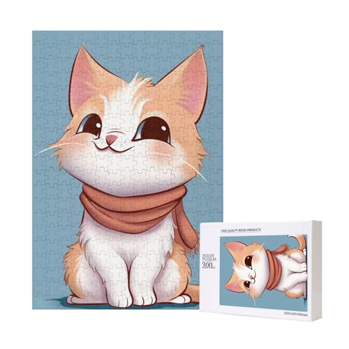 Cartoon Katze gedruckt Puzzle mit Aufbewahrungsbox, Holzpuzzle für Erwachsene und Kinder, 300 Teile Familienspaß, dekoratives Spiel Cartoon Katze gedruckt Puzzle mit Aufbewahrungsbox, Holzpuzzle für Erwachsene und Kinder, 300 Teile Familienspaß, dekoratives Spiel von WPUTY