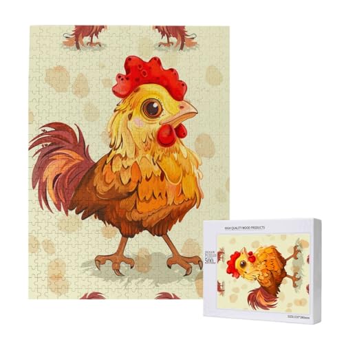Chicken Chick Printed Jigsaw Puzzle with Storage Box, Wooden Puzzle for Adults and Kids, 500 Pieces Family Fun Decorative Game Chicken Chick Printed Jigsaw Puzzle with Storage Box, Wooden Puzzle for Adults and Kids, 500 Pieces Family Fun Decorative Game von WPUTY