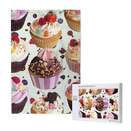 Delicious Cupcakes Printed Jigsaw Puzzle with Storage Box, Wooden Puzzle for Adults and Kids, 1000 Pieces Family Fun Decorative Game Delicious Cupcakes Printed Jigsaw Puzzle with Storage Box, Wooden Puzzle for Adults and Kids, 1000 Pieces Family Fun Decorative Game von WPUTY