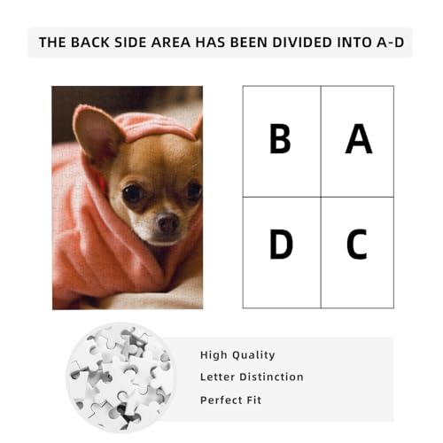 Depressed Chihuahua Printed Jigsaw Puzzle with Storage Box, Wooden Puzzle for Adults and Kids, 300 Pieces Family Fun Decorative Game Depressed Chihuahua Printed Jigsaw Puzzle with Storage Box, Wooden Puzzle for Adults and Kids, 300 Pieces Family Fun Decorative Game von WPUTY