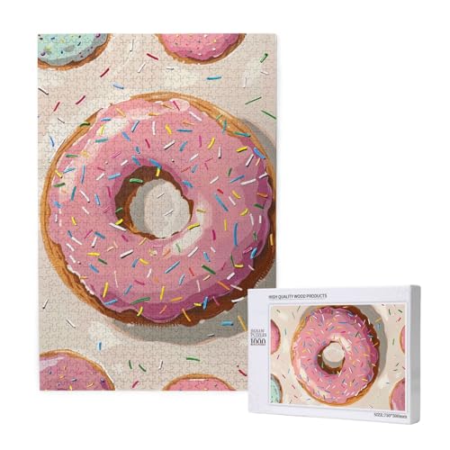 Donuts Printed Jigsaw Puzzle with Storage Box, Wooden Puzzle for Adults and Kids, 1000 Pieces Family Fun Decorative Game Donuts Printed Jigsaw Puzzle with Storage Box, Wooden Puzzle for Adults and Kids, 1000 Pieces Family Fun Decorative Game von WPUTY