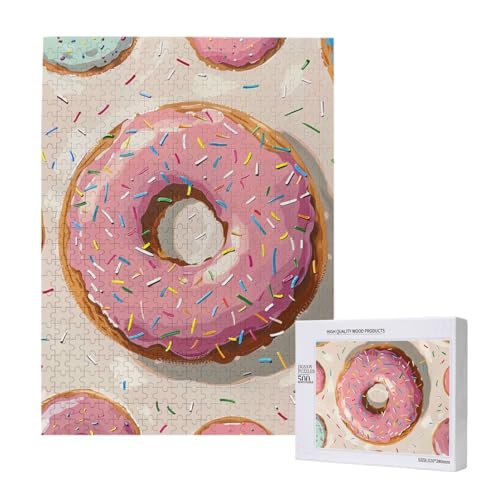 Donuts Printed Jigsaw Puzzle with Storage Box, Wooden Puzzle for Adults and Kids, 500 Pieces Family Fun Decorative Game Donuts Printed Jigsaw Puzzle with Storage Box, Wooden Puzzle for Adults and Kids, 500 Pieces Family Fun Decorative Game von WPUTY