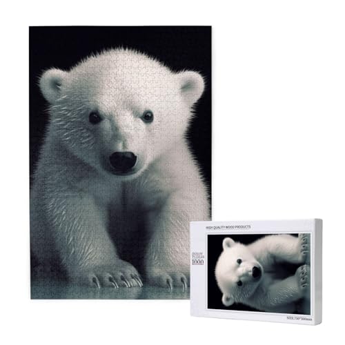 Eisbär Gedrucktes Puzzle mit Aufbewahrungsbox, Holzpuzzle für Erwachsene und Kinder, 1000 Teile Familienspaß, dekoratives Spiel Eisbär Gedrucktes Puzzle mit Aufbewahrungsbox, Holzpuzzle für Erwachsene und Kinder, 1000 Teile Familienspaß, dekoratives Spiel von WPUTY