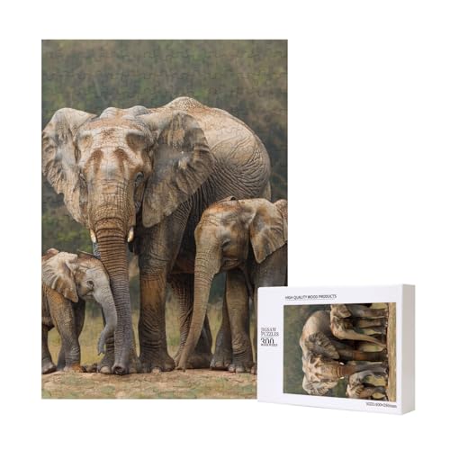 Elefantenfamilie gedrucktes Puzzle mit Aufbewahrungsbox, Holzpuzzle für Erwachsene und Kinder, 300 Teile Familienspaß, dekoratives Spiel Elefantenfamilie gedrucktes Puzzle mit Aufbewahrungsbox, Holzpuzzle für Erwachsene und Kinder, 300 Teile Familienspaß, dekoratives Spiel von WPUTY
