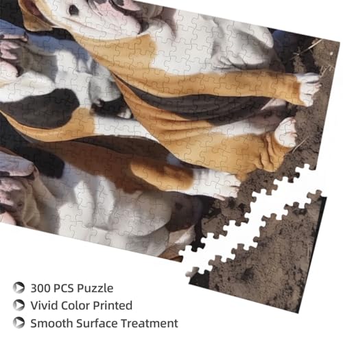 Englische Bulldoggen gedrucktes Puzzle mit Aufbewahrungsbox, Holzpuzzle für Erwachsene und Kinder, 300 Teile Familienspaß, dekoratives Spiel Englische Bulldoggen gedrucktes Puzzle mit Aufbewahrungsbox, Holzpuzzle für Erwachsene und Kinder, 300 Teile Familienspaß, dekoratives Spiel von WPUTY