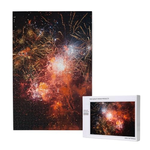 Feuerwerk Gedrucktes Puzzle mit Aufbewahrungsbox, Holzpuzzle für Erwachsene und Kinder, 1000 Teile Familienspaß, dekoratives Spiel Feuerwerk Gedrucktes Puzzle mit Aufbewahrungsbox, Holzpuzzle für Erwachsene und Kinder, 1000 Teile Familienspaß, dekoratives Spiel von WPUTY