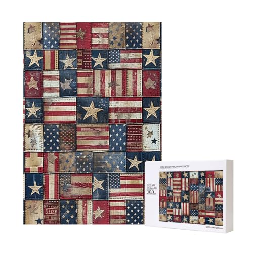 Flagge Patchwork Gedruckt Puzzle mit Aufbewahrungsbox, Holzpuzzle für Erwachsene und Kinder, 300 Teile Familie Spaß Dekoratives Spiel Flagge Patchwork Gedruckt Puzzle mit Aufbewahrungsbox, Holzpuzzle für Erwachsene und Kinder, 300 Teile Familie Spaß Dekoratives Spiel von WPUTY