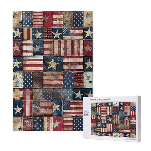 Flagge Patchwork gedruckt Puzzle mit Aufbewahrungsbox, Holzpuzzle für Erwachsene und Kinder, 1000 Teile Familienspaß, dekoratives Spiel Flagge Patchwork gedruckt Puzzle mit Aufbewahrungsbox, Holzpuzzle für Erwachsene und Kinder, 1000 Teile Familienspaß, dekoratives Spiel von WPUTY