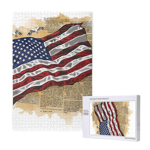 Flagge gedruckt Puzzle mit Aufbewahrungsbox, Holzpuzzle für Erwachsene und Kinder, 1000 Teile Familienspaß, dekoratives Spiel Flagge gedruckt Puzzle mit Aufbewahrungsbox, Holzpuzzle für Erwachsene und Kinder, 1000 Teile Familienspaß, dekoratives Spiel von WPUTY