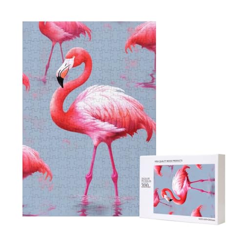 Flamingo Bedrucktes Puzzle mit Aufbewahrungsbox, Holzpuzzle für Erwachsene und Kinder, 300 Teile Familienspaß, dekoratives Spiel Flamingo Bedrucktes Puzzle mit Aufbewahrungsbox, Holzpuzzle für Erwachsene und Kinder, 300 Teile Familienspaß, dekoratives Spiel von WPUTY