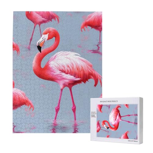 Flamingo Bedrucktes Puzzle mit Aufbewahrungsbox, Holzpuzzle für Erwachsene und Kinder, 500 Teile Familienspaß, dekoratives Spiel Flamingo Bedrucktes Puzzle mit Aufbewahrungsbox, Holzpuzzle für Erwachsene und Kinder, 500 Teile Familienspaß, dekoratives Spiel von WPUTY