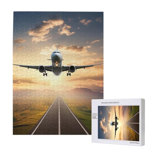 Flugzeug-gedrucktes Puzzle mit Aufbewahrungsbox, Holzpuzzle für Erwachsene und Kinder, 500 Teile Familienspaß, dekoratives Spiel Flugzeug-gedrucktes Puzzle mit Aufbewahrungsbox, Holzpuzzle für Erwachsene und Kinder, 500 Teile Familienspaß, dekoratives Spiel von WPUTY