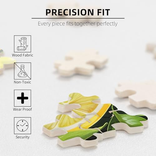 Fresh Tropical Lemons Printed Jigsaw Puzzle with Storage Box, Wooden Puzzle for Adults and Kids, 300 Pieces Family Fun Decorative Game Fresh Tropical Lemons Printed Jigsaw Puzzle with Storage Box, Wooden Puzzle for Adults and Kids, 300 Pieces Family Fun Decorative Game von WPUTY