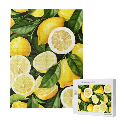 Fresh Tropical Lemons Printed Jigsaw Puzzle with Storage Box, Wooden Puzzle for Adults and Kids, 500 Pieces Family Fun Decorative Game Fresh Tropical Lemons Printed Jigsaw Puzzle with Storage Box, Wooden Puzzle for Adults and Kids, 500 Pieces Family Fun Decorative Game von WPUTY