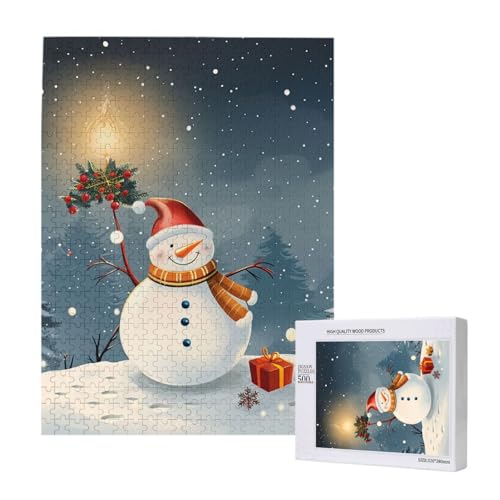 Frohe Weihnachten Gedruckt Puzzle mit Aufbewahrungsbox, Holzpuzzle für Erwachsene und Kinder, 500 Teile Familie Spaß Dekoratives Spiel Frohe Weihnachten Gedruckt Puzzle mit Aufbewahrungsbox, Holzpuzzle für Erwachsene und Kinder, 500 Teile Familie Spaß Dekoratives Spiel von WPUTY