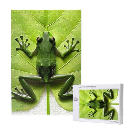 Froschblätter gedruckt Puzzle mit Aufbewahrungsbox, Holzpuzzle für Erwachsene und Kinder, 1000 Teile Familienspaß, dekoratives Spiel Froschblätter gedruckt Puzzle mit Aufbewahrungsbox, Holzpuzzle für Erwachsene und Kinder, 1000 Teile Familienspaß, dekoratives Spiel von WPUTY