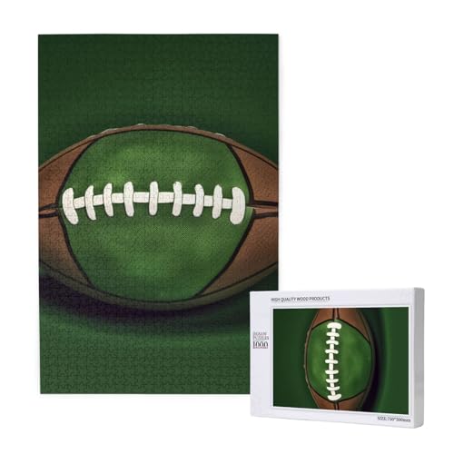 Fußball Grün Bedrucktes Puzzle mit Aufbewahrungsbox, Holzpuzzle für Erwachsene und Kinder, 1000 Teile Familienspaß, dekoratives Spiel Fußball Grün Bedrucktes Puzzle mit Aufbewahrungsbox, Holzpuzzle für Erwachsene und Kinder, 1000 Teile Familienspaß, dekoratives Spiel von WPUTY
