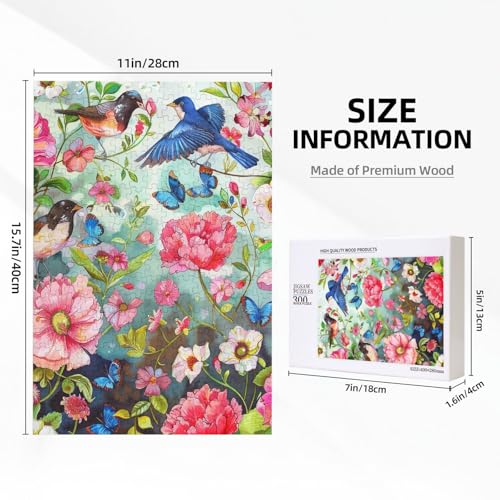 Garten mit Vögeln und Blume, bedrucktes Puzzle mit Aufbewahrungsbox, Holzpuzzle für Erwachsene und Kinder, 300 Teile, Familienspaß, dekoratives Spiel Garten mit Vögeln und Blume, bedrucktes Puzzle mit Aufbewahrungsbox, Holzpuzzle für Erwachsene und Kinder, 300 Teile, Familienspaß, dekoratives Spiel von WPUTY
