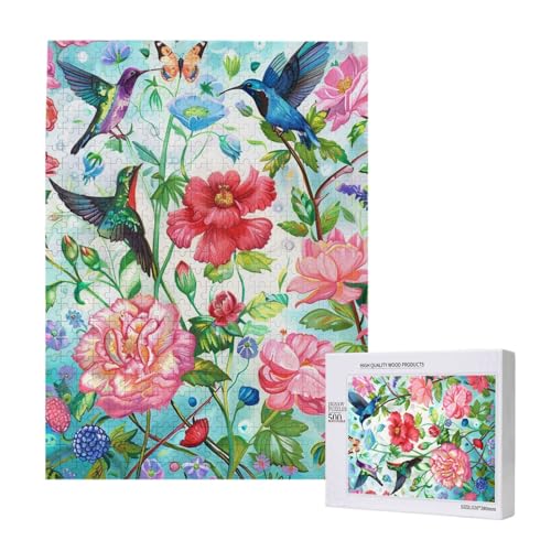Garten mit Vogel und Blumen, bedrucktes Puzzle mit Aufbewahrungsbox, Holzpuzzle für Erwachsene und Kinder, 500 Teile, Familienspaß, dekoratives Spiel Garten mit Vogel und Blumen, bedrucktes Puzzle mit Aufbewahrungsbox, Holzpuzzle für Erwachsene und Kinder, 500 Teile, Familienspaß, dekoratives Spiel von WPUTY