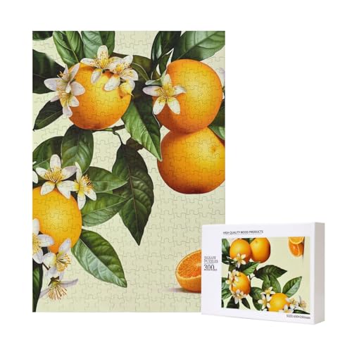 Gelbe Blüte und Orangenfrüchte gedrucktes Puzzle mit Aufbewahrungsbox, Holzpuzzle für Erwachsene und Kinder, 300 Teile Familienspaß, dekoratives Spiel Gelbe Blüte und Orangenfrüchte gedrucktes Puzzle mit Aufbewahrungsbox, Holzpuzzle für Erwachsene und Kinder, 300 Teile Familienspaß, dekoratives Spiel von WPUTY
