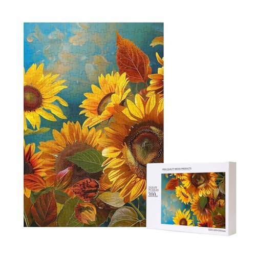 Gelbe Sonnenblumen, gedrucktes Puzzle mit Aufbewahrungsbox, Holzpuzzle für Erwachsene und Kinder, 300 Teile Familienspaß, dekoratives Spiel Gelbe Sonnenblumen, gedrucktes Puzzle mit Aufbewahrungsbox, Holzpuzzle für Erwachsene und Kinder, 300 Teile Familienspaß, dekoratives Spiel von WPUTY