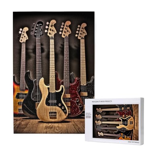 Gitarre Bass Musik Musikinstrumente Gedruckt Puzzle mit Aufbewahrungsbox Holzpuzzle für Erwachsene und Kinder 1000 Teile Familienspaß Dekoratives Spiel Gitarre Bass Musik Musikinstrumente Gedruckt Puzzle mit Aufbewahrungsbox Holzpuzzle für Erwachsene und Kinder 1000 Teile Familienspaß Dekoratives Spiel von WPUTY