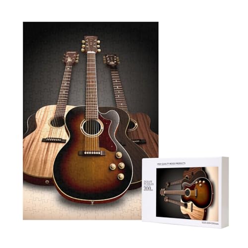 Gitarre gedruckt Puzzle mit Aufbewahrungsbox, Holzpuzzle für Erwachsene und Kinder, 300 Teile Familienspaß, dekoratives Spiel Gitarre gedruckt Puzzle mit Aufbewahrungsbox, Holzpuzzle für Erwachsene und Kinder, 300 Teile Familienspaß, dekoratives Spiel von WPUTY