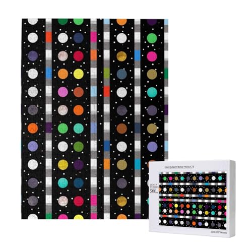 Glitter Rainbow Polka Dot Stripe Black and White 4 Printed Jigsaw Puzzle with Storage Box, Wooden Puzzle for Adults and Kids, 500 Pieces Family Fun Decorative Game Glitter Rainbow Polka Dot Stripe Black and White 4 Printed Jigsaw Puzzle with Storage Box, Wooden Puzzle for Adults and Kids, 500 Pieces Family Fun Decorative Game von WPUTY