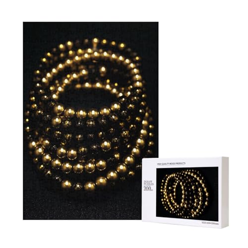 Gold Schwarz Bedrucktes Puzzle mit Aufbewahrungsbox, Holzpuzzle für Erwachsene und Kinder, 300 Teile Familienspaß, dekoratives Spiel Gold Schwarz Bedrucktes Puzzle mit Aufbewahrungsbox, Holzpuzzle für Erwachsene und Kinder, 300 Teile Familienspaß, dekoratives Spiel von WPUTY