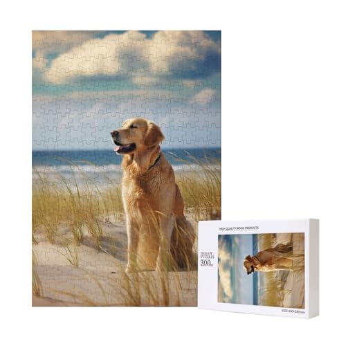Golden Retriever Bedrucktes Puzzle mit Aufbewahrungsbox, Holzpuzzle für Erwachsene und Kinder, 300 Teile Familienspaß, dekoratives Spiel Golden Retriever Bedrucktes Puzzle mit Aufbewahrungsbox, Holzpuzzle für Erwachsene und Kinder, 300 Teile Familienspaß, dekoratives Spiel von WPUTY