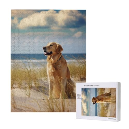 Golden Retriever Bedrucktes Puzzle mit Aufbewahrungsbox, Holzpuzzle für Erwachsene und Kinder, 500 Teile Familienspaß, dekoratives Spiel Golden Retriever Bedrucktes Puzzle mit Aufbewahrungsbox, Holzpuzzle für Erwachsene und Kinder, 500 Teile Familienspaß, dekoratives Spiel von WPUTY