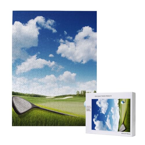Golf Club Printed Jigsaw Puzzle with Storage Box, Wooden Puzzle for Adults and Kids, 500 Pieces Family Fun Decorative Game Golf Club Printed Jigsaw Puzzle with Storage Box, Wooden Puzzle for Adults and Kids, 500 Pieces Family Fun Decorative Game von WPUTY