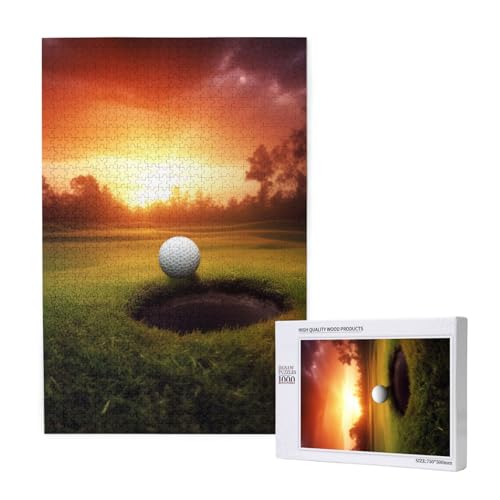 Golf Sport bei Sonnenuntergang Gedrucktes Puzzle mit Aufbewahrungsbox, Holzpuzzle für Erwachsene und Kinder, 1000 Teile Familienspaß, dekoratives Spiel Golf Sport bei Sonnenuntergang Gedrucktes Puzzle mit Aufbewahrungsbox, Holzpuzzle für Erwachsene und Kinder, 1000 Teile Familienspaß, dekoratives Spiel von WPUTY