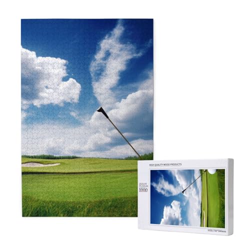 Golfplatz, bedrucktes Puzzle mit Aufbewahrungsbox, Holzpuzzle für Erwachsene und Kinder, 1000 Teile, Familienspaß, dekoratives Spiel Golfplatz, bedrucktes Puzzle mit Aufbewahrungsbox, Holzpuzzle für Erwachsene und Kinder, 1000 Teile, Familienspaß, dekoratives Spiel von WPUTY