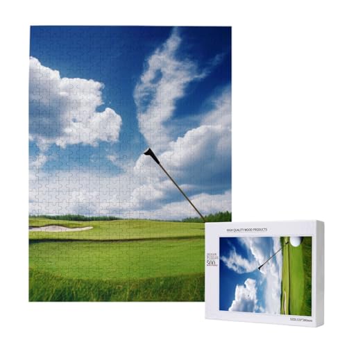 Golfplatz, bedrucktes Puzzle mit Aufbewahrungsbox, Holzpuzzle für Erwachsene und Kinder, 500 Teile, Familienspaß, dekoratives Spiel Golfplatz, bedrucktes Puzzle mit Aufbewahrungsbox, Holzpuzzle für Erwachsene und Kinder, 500 Teile, Familienspaß, dekoratives Spiel von WPUTY