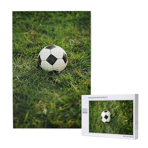 Grünes Gras, Fußballdruck, bedrucktes Puzzle mit Aufbewahrungsbox, Holzpuzzle für Erwachsene und Kinder, 1000 Teile, Familienspaß, dekoratives Spiel Grünes Gras, Fußballdruck, bedrucktes Puzzle mit Aufbewahrungsbox, Holzpuzzle für Erwachsene und Kinder, 1000 Teile, Familienspaß, dekoratives Spiel von WPUTY