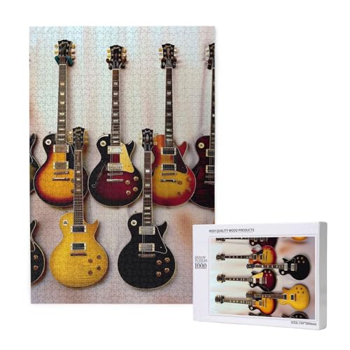 Guitar Collection Bedrucktes Puzzle mit Aufbewahrungsbox, Holzpuzzle für Erwachsene und Kinder, 1000 Teile Familienspaß, dekoratives Spiel Guitar Collection Bedrucktes Puzzle mit Aufbewahrungsbox, Holzpuzzle für Erwachsene und Kinder, 1000 Teile Familienspaß, dekoratives Spiel von WPUTY