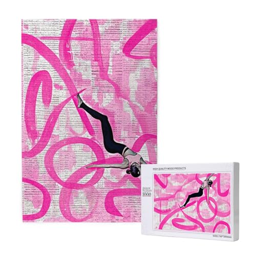 Gymnastik Pink Printed Jigsaw Puzzle with Storage Box, Wooden Puzzle for Adults and Kids, 1000 Pieces Family Fun Decorative Game Gymnastik Pink Printed Jigsaw Puzzle with Storage Box, Wooden Puzzle for Adults and Kids, 1000 Pieces Family Fun Decorative Game von WPUTY