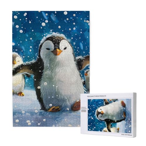 Happy Penguin Printed Jigsaw Puzzle with Storage Box, Wooden Puzzle for Adults and Kids, 1000 Pieces Family Fun Decorative Game Happy Penguin Printed Jigsaw Puzzle with Storage Box, Wooden Puzzle for Adults and Kids, 1000 Pieces Family Fun Decorative Game von WPUTY