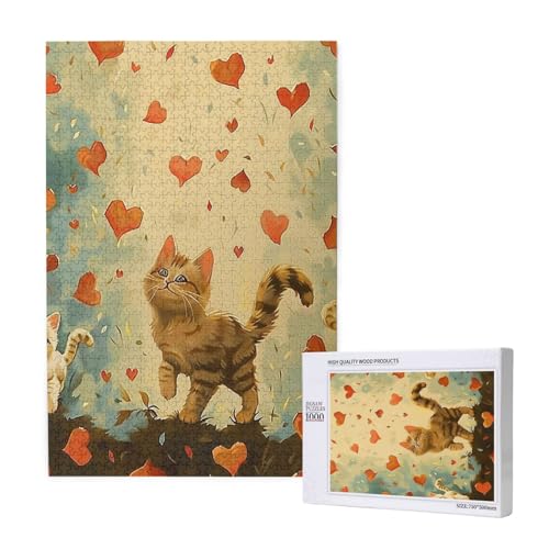 Happy Walking Kitty Printed Jigsaw Puzzle with Storage Box, Wooden Puzzle for Adults and Kids, 1000 Pieces Family Fun Decorative Game Happy Walking Kitty Printed Jigsaw Puzzle with Storage Box, Wooden Puzzle for Adults and Kids, 1000 Pieces Family Fun Decorative Game von WPUTY