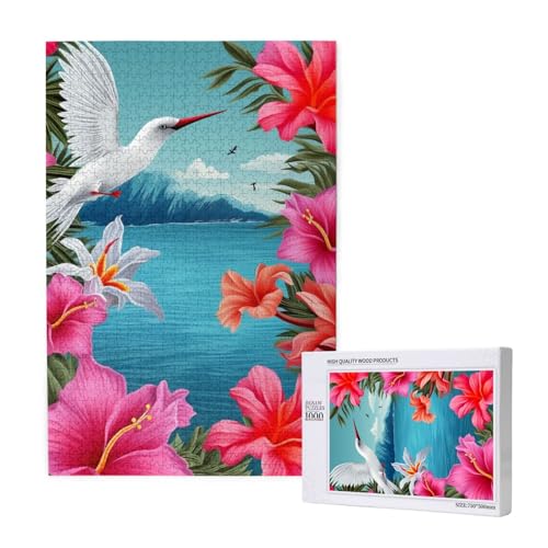 Hawaii Hibiskus Blume gedruckt Puzzle mit Aufbewahrungsbox, Holzpuzzle für Erwachsene und Kinder, 1000 Teile Familienspaß, dekoratives Spiel Hawaii Hibiskus Blume gedruckt Puzzle mit Aufbewahrungsbox, Holzpuzzle für Erwachsene und Kinder, 1000 Teile Familienspaß, dekoratives Spiel von WPUTY