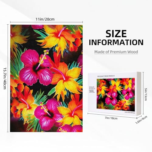 Hawaiianisches buntes Blumendruck-Puzzle mit Aufbewahrungsbox, Holzpuzzle für Erwachsene und Kinder, 300 Teile, Familienspaß, dekoratives Spiel Hawaiianisches buntes Blumendruck-Puzzle mit Aufbewahrungsbox, Holzpuzzle für Erwachsene und Kinder, 300 Teile, Familienspaß, dekoratives Spiel von WPUTY