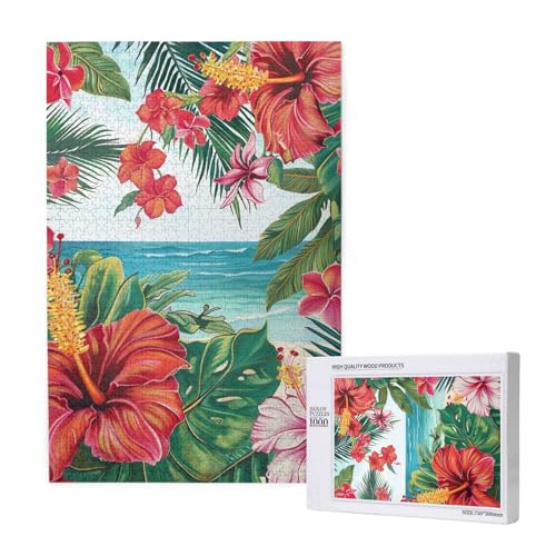 Hawaiianisches gedrucktes Puzzle mit Aufbewahrungsbox, Holzpuzzle für Erwachsene und Kinder, 1000 Teile Familienspaß, dekoratives Spiel Hawaiianisches gedrucktes Puzzle mit Aufbewahrungsbox, Holzpuzzle für Erwachsene und Kinder, 1000 Teile Familienspaß, dekoratives Spiel von WPUTY