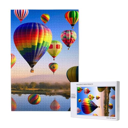 Heißluftballons Bedrucktes Puzzle mit Aufbewahrungsbox, Holzpuzzle für Erwachsene und Kinder, 1000 Teile Familienspaß, Dekoratives Spiel Heißluftballons Bedrucktes Puzzle mit Aufbewahrungsbox, Holzpuzzle für Erwachsene und Kinder, 1000 Teile Familienspaß, Dekoratives Spiel von WPUTY